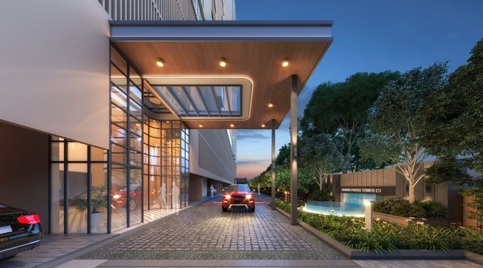 Kumar-Parth-Towers-Internal-Gallery-Main-Entrance